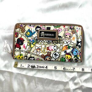 Tokidoki 2015 Chained Love Vintage Long Bifold Wallet Zip Around NWT Rare